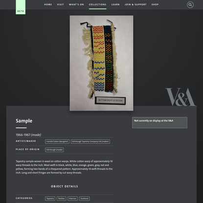 Sample | Harold Cohen | V&amp;A Explore The Collections