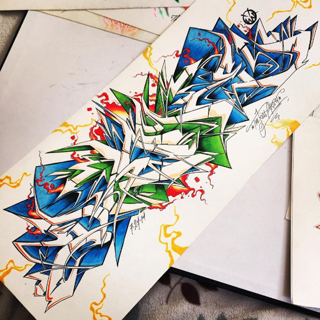 how to draw 3d graffiti letters