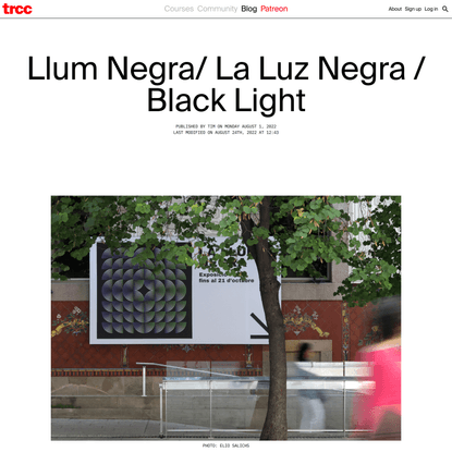 Llum Negra/ La Luz Negra / Black Light • tim rodenbröker creative coding