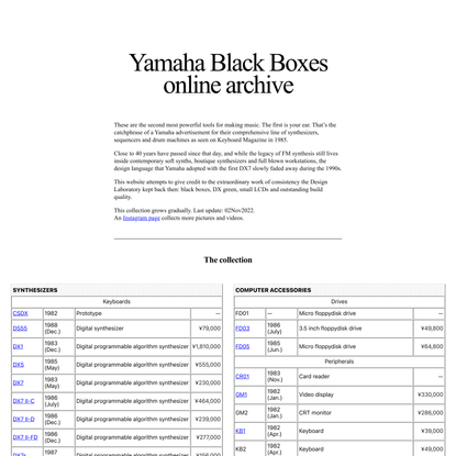 Yamaha Black Boxes collection