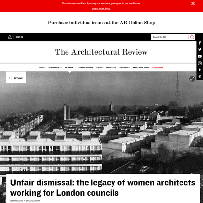 Unfair dismissal: the legacy of women architects working for London councils