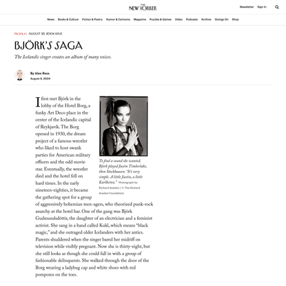 Björk’s Saga | The New Yorker