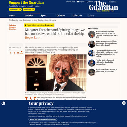Margaret Thatcher and Spitting Image: we had no idea we would be joined at the hip | Roger Law