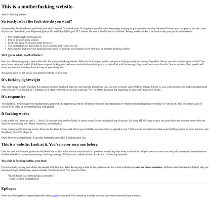Motherfucking Website
