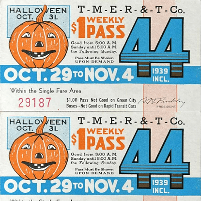 People’s GD Archive on Instagram: “Do you have any special run holiday bus passes? This 1939 Milwaukee Bus Pass was found on...