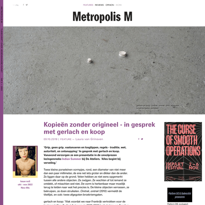 Kopieën zonder origineel - in gesprek met gerlach en koop - Features - Metropolis M
