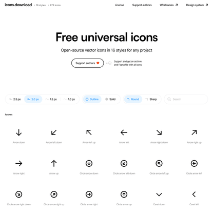 Free universal icons