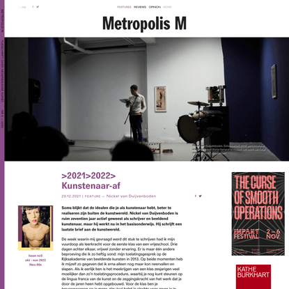 &gt;2021&gt;2022&gt; Kunstenaar-af - Features - Metropolis M