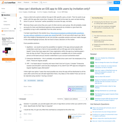 How can I distribute an iOS app to 50k users by invitation only?