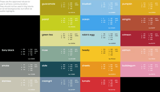Sony colour scheme