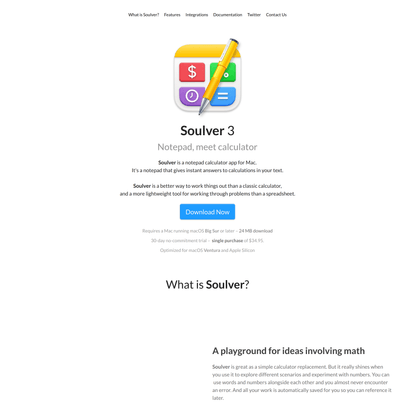 Soulver 3 - Notepad Calculator App for Mac
