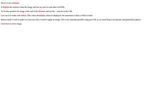 CSS Text:hover show image