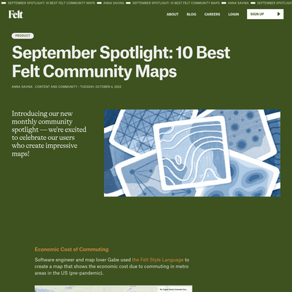 September Spotlight: 10 Best Felt Community Maps