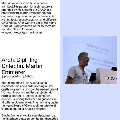 About — Martin Emmerer