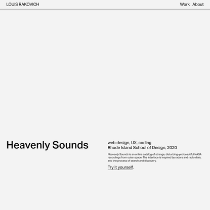 Heavenly Sounds — Louis Rakovich