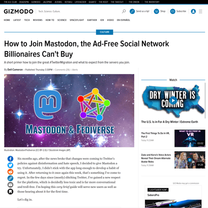 How to Join the Twitter Alternative Mastodon