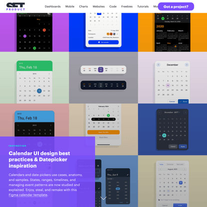 Calendar UI design – Date picker best practices &amp; inspiration
