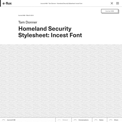 Homeland Security Stylesheet: Incest Font