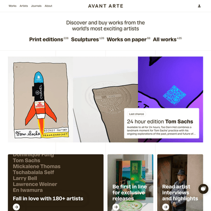 Avant Arte – discover and buy art in a radically different way