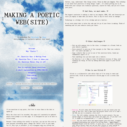 Making a Poetic Web(site)
