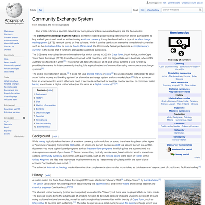 Community Exchange System - Wikipedia