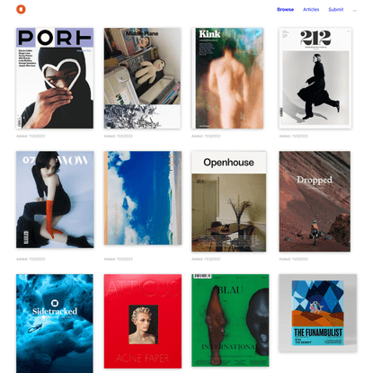 Magfinder - Find the best art magazines like Apartamento, 032c, MacGuffin, An0ther, and many more