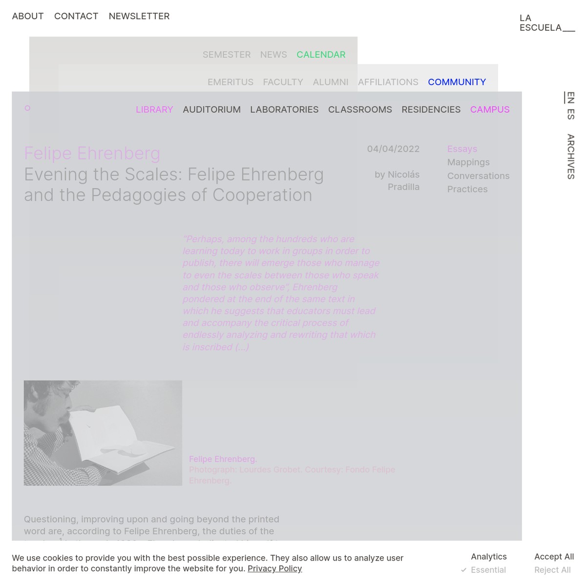 Felipe Ehrenberg Evening the Scales Felipe Ehrenberg and the