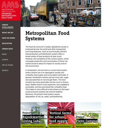 Metropolitan Food Systems