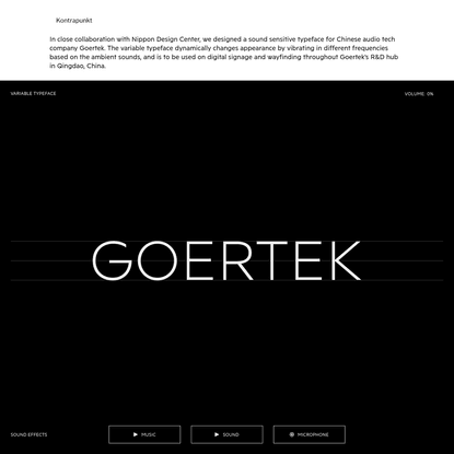 Kontrapunkt - Sonic Typeface for Goertek