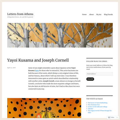Yayoi Kusama and Joseph Cornell