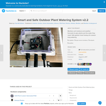 Smart and Safe Outdoor Plant Watering System v2.2