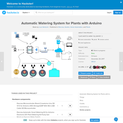 Automatic Watering System for Plants with Arduino