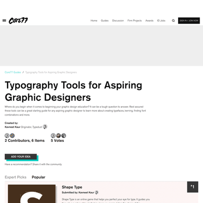 Typography Tools for Aspiring Graphic Designers - Core77