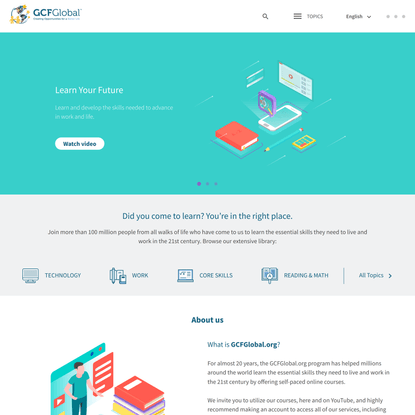 Free Online Learning at GCFGlobal