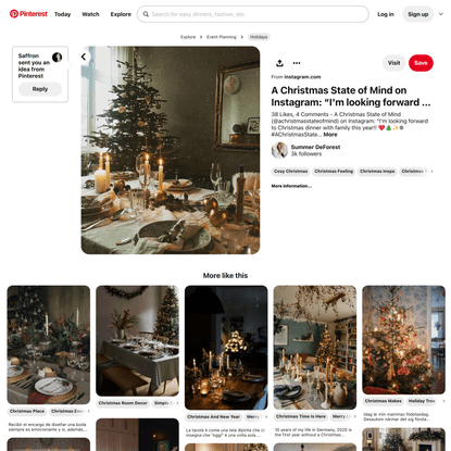A Christmas State of Mind on Instagram: “I'm looking forward to Christmas dinner with family this year!! ❤️🎄✨❄️… | Christmas deco, Christmas, Christmas inspiration