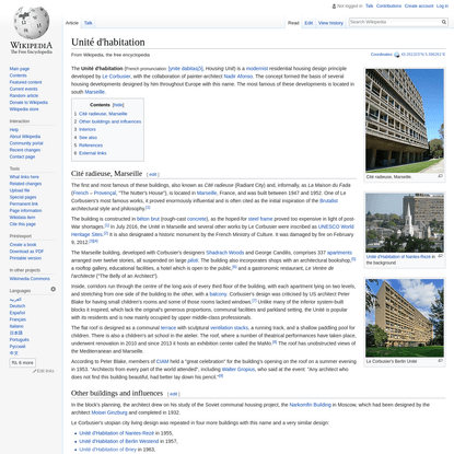 Unité d'habitation - Wikipedia