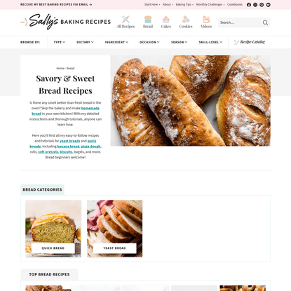 Savory & Sweet Bread Recipes - Sally's Baking Addiction