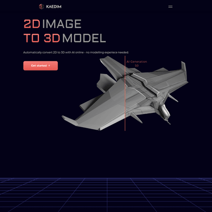 Kaedim - Image to 3D Model AI