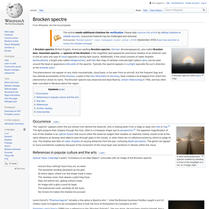 Brocken spectre - Wikipedia