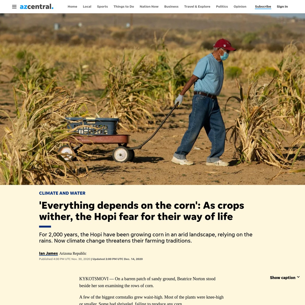 'Everything depends on the corn': As crops wither, the Hopi fear for ...