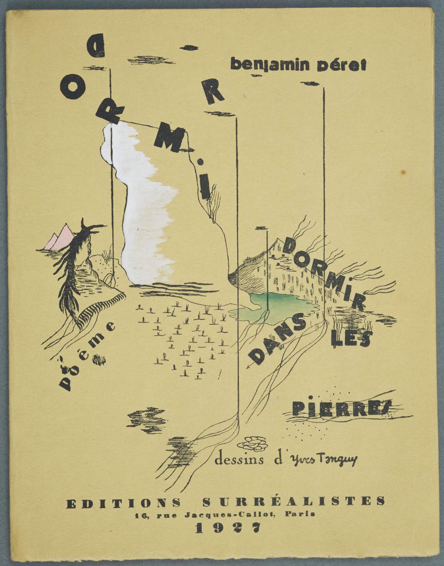 Yves Tanguy, Cover for Dormir, dormir dans les pierres, 1927