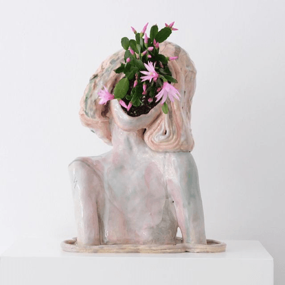 Alexandra Levasseur on Instagram: ”« Matière et mémoire I » Plant pot (2 pieces) Fired clay and glazes. Currently on view at...