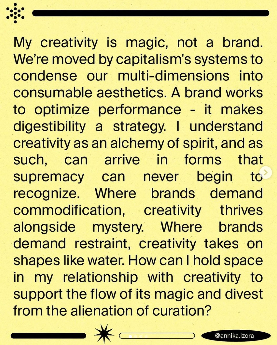 My creativity is magic, not a brand, Via Annika is Dreaming