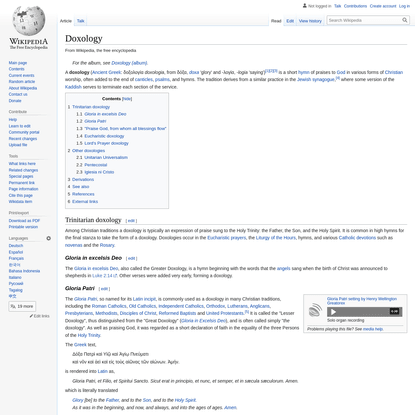 Doxology - Wikipedia