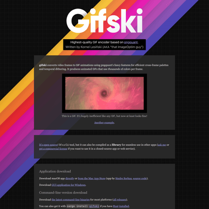 gifski — highest-quality GIF converter