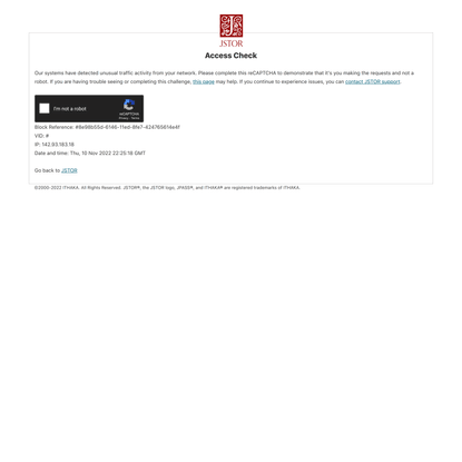 JSTOR: Access Check