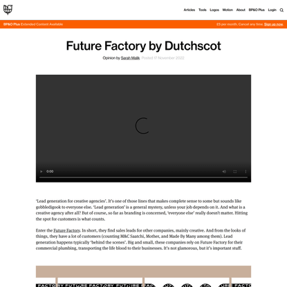 New Brand Identity for Future Factory by Dutchscot — BP&amp;O