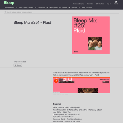 Bleep Mix #251 - Plaid