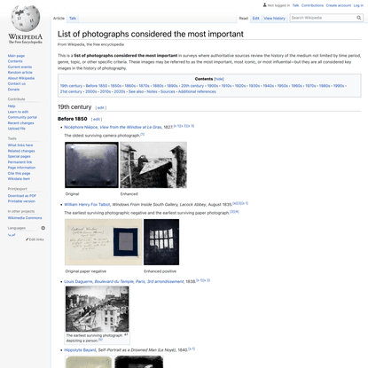 List of photographs considered the most important - Wikipedia