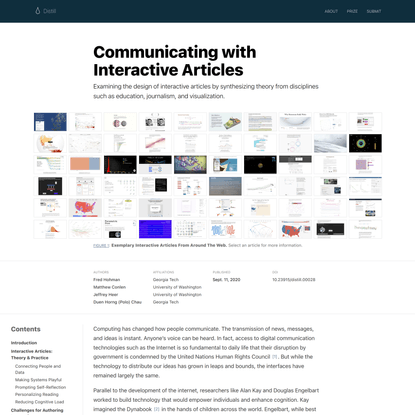 Communicating with Interactive Articles